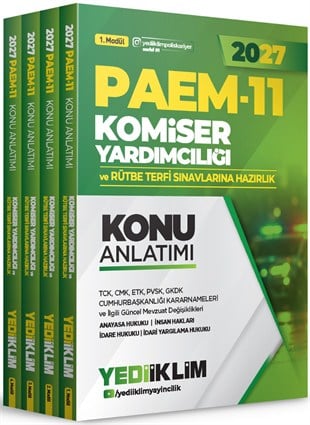 Yediiklim 2027 PAEM Komiser Yardımcılığı ve Rütbe Terfi Sınavlarına Hazırlık Konu Anlatımı Seti 4 Modül