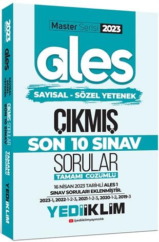 Yediiklim Master Serisi 2023 ALES Sayısal-Sözel Yetenek Son 10 Sınav Tamamı Çözümlü ALES-1 Dahil