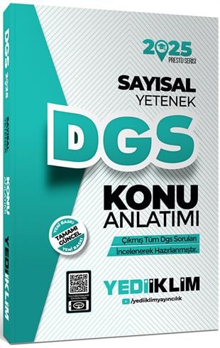 Yediiklim Yayınları 2025 DGS Sayısal Yetenek Konu Anlatımı