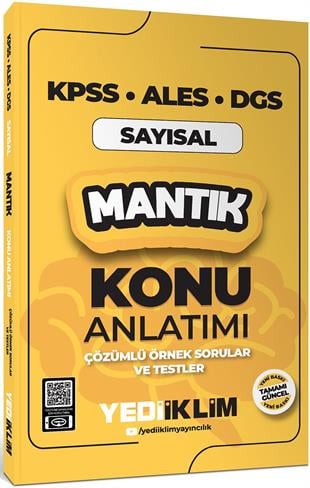Yediiklim Yayınları 2025 KPSS ALES DGS Sayısal Mantık Konu Anlatımı