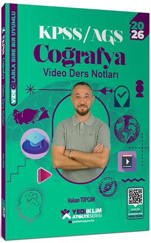 Yediiklim Yayınları 2026 KPSS AGS Atölye Serisi Genel Kültür Coğrafya Video Ders Notları