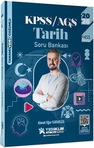 Yediiklim Yayınları 2026 KPSS AGS Atölye Serisi Genel Kültür Tarih Tamamı Video Çözümlü Soru Bankası