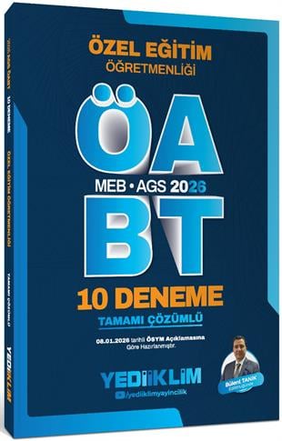 Yediiklim Yayınları 2026 MEB AGS ÖABT Özel Eğitim Öğretmenliği Tamamı Çözümlü 10 Deneme