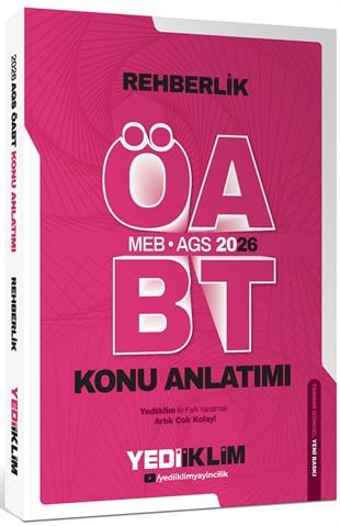 Yediiklim Yayınları 2026 MEB AGS ÖABT Rehberlik Konu Anlatımı