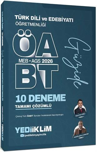 Yediiklim Yayınları 2026 MEB AGS ÖABT Güzide Türk Dili ve Edebiyatı Öğretmenliği Tamamı Çözümlü 10 Deneme