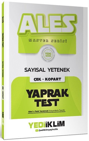 Yediiklim Yayınları 2027 ALES Master Seris Sayısal Yetenek Çek Kopart Yaprak Test