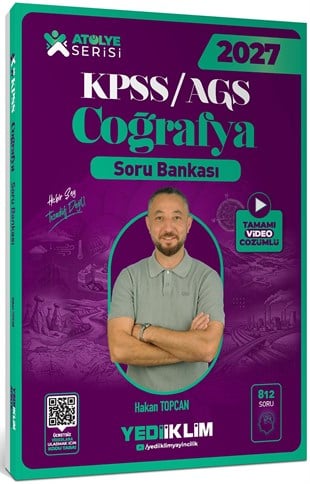 Yediiklim Yayınları 2027 KPSS AGS Atölye Serisi Genel Kültür Coğrafya Tamamı Video Çözümlü Soru Bankası