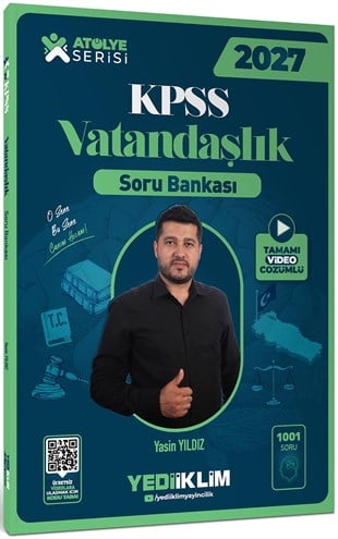Yediiklim Yayınları 2027 KPSS Atölye Serisi Genel Kültür Vatandaşlık Tamamı Video Çözümlü Soru Bankası
