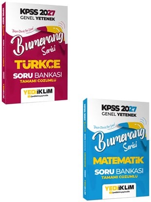 Yediiklim Yayınları 2027 KPSS Genel Yetenek Bumerang Tamamı Çözümlü Soru Seti 2 Kitap