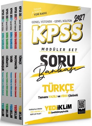 Yediiklim Yayınları 2027 KPSS Genel Yetenek Genel Kültür Tamamı Yazılı ve Video Çözümlü Modüler Soru Bankası Seti