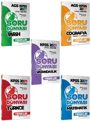 Yediiklim Yayınları 2027 KPSS Genel Yetenek Genel Kültür Soru Dünyası 5 li Set
