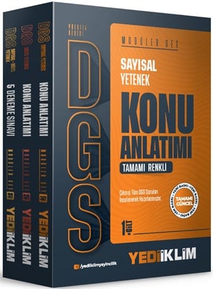 Yediiklim Yayınları DGS Prestij Serisi Sayısal Bölüm-Sözel Bölüm+5 Deneme Sınavı Konu Anlatımı Modüler Set