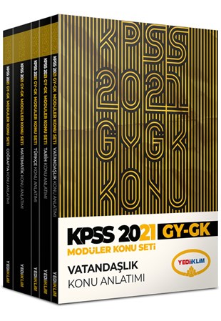 Yediiklim Yayınları KPSS 2021 Genel Yetenek Genel Kültür Konu Anlatımlı Modüler Set