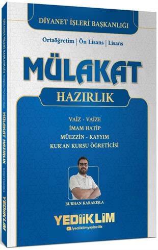 Yediiklim Yayınları Ortaöğretim-Ön Lisans-Lisans Diyanet İşleri Mülakat Hazırlık
