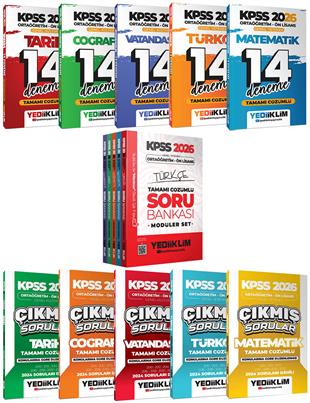 Yediklim 2026 KPSS Ortaöğretim Ön Lisans Altın Soru Set 15 Kitap