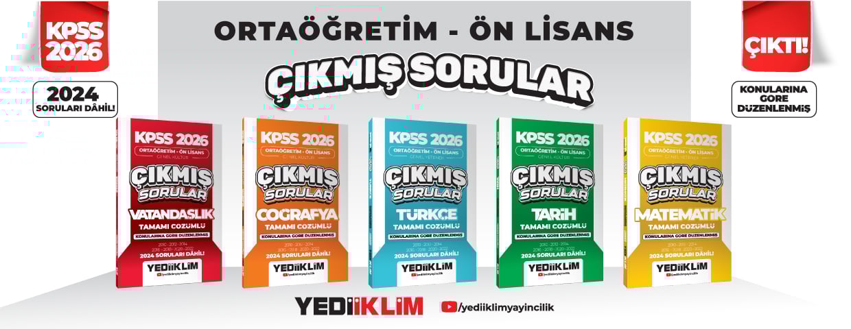 ORTAÖĞRETİM ÖN LİSANS ÇIKMIŞ SORULAR