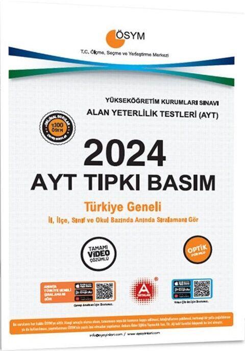 A Yayınları 2024 AYT Tıpkı Basım Çıkmış Sorular