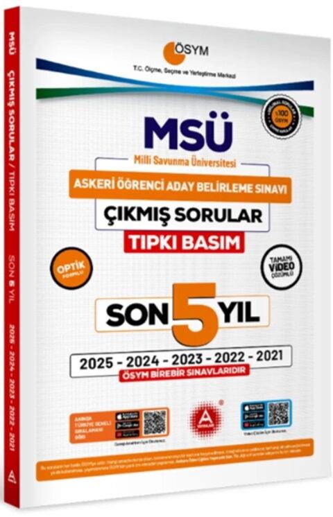 A Yayınları MSÜ Son 5 Yıl Tıpkı Basım Çıkmış Sorular