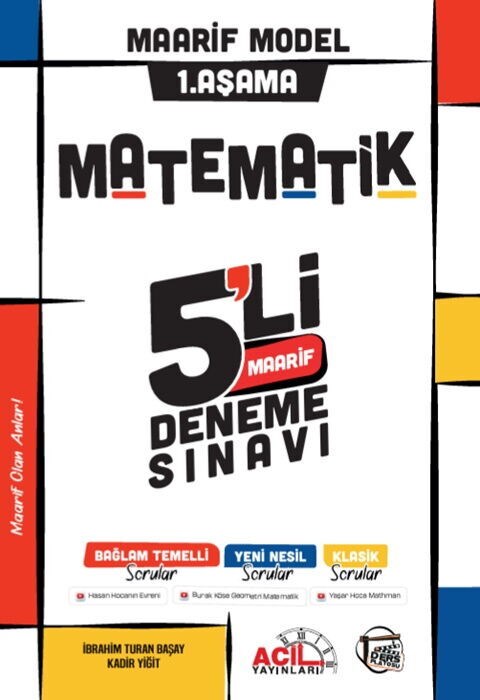 Acil Yayınları Matematik Ders Platosu 5 li Maarif 1. Aşama Deneme Sınavı