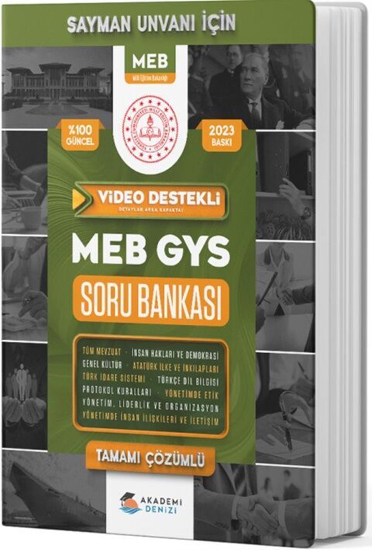 Akademi Denizi 2023 MEB Sayman Ünvanı İçin GYS Soru Bankası