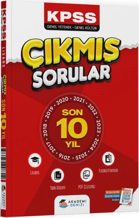 Akademi Denizi KPSS Genel Yetenek Genel Kültür Lisans Son 10 Yıl Çıkmış Sorular