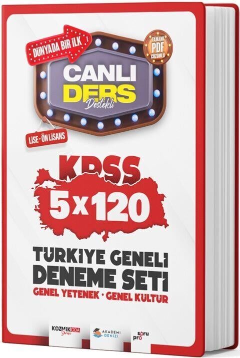Akademi Denizi KPSS Lise Ön Lisans Türkiye Geneli 5 x 120 Deneme Seti
