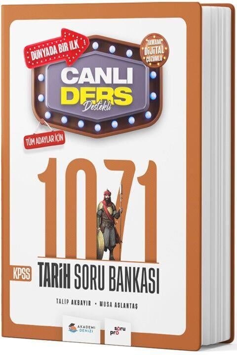 Akademi Denizi KPSS Tarih Canlı Ders Destekli 1071 Soru Bankası