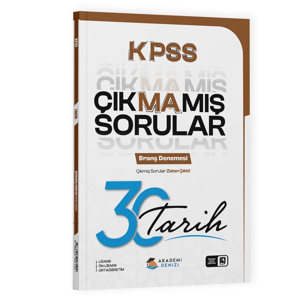 Akademi Denizi KPSS Tarih Çıkmamış Sorular 30 lu Deneme