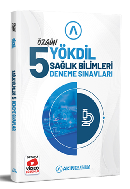 Akın Dil Yayınları YÖKDİL Sağlık Bilimleri 5 Özgün Deneme Sınavı
