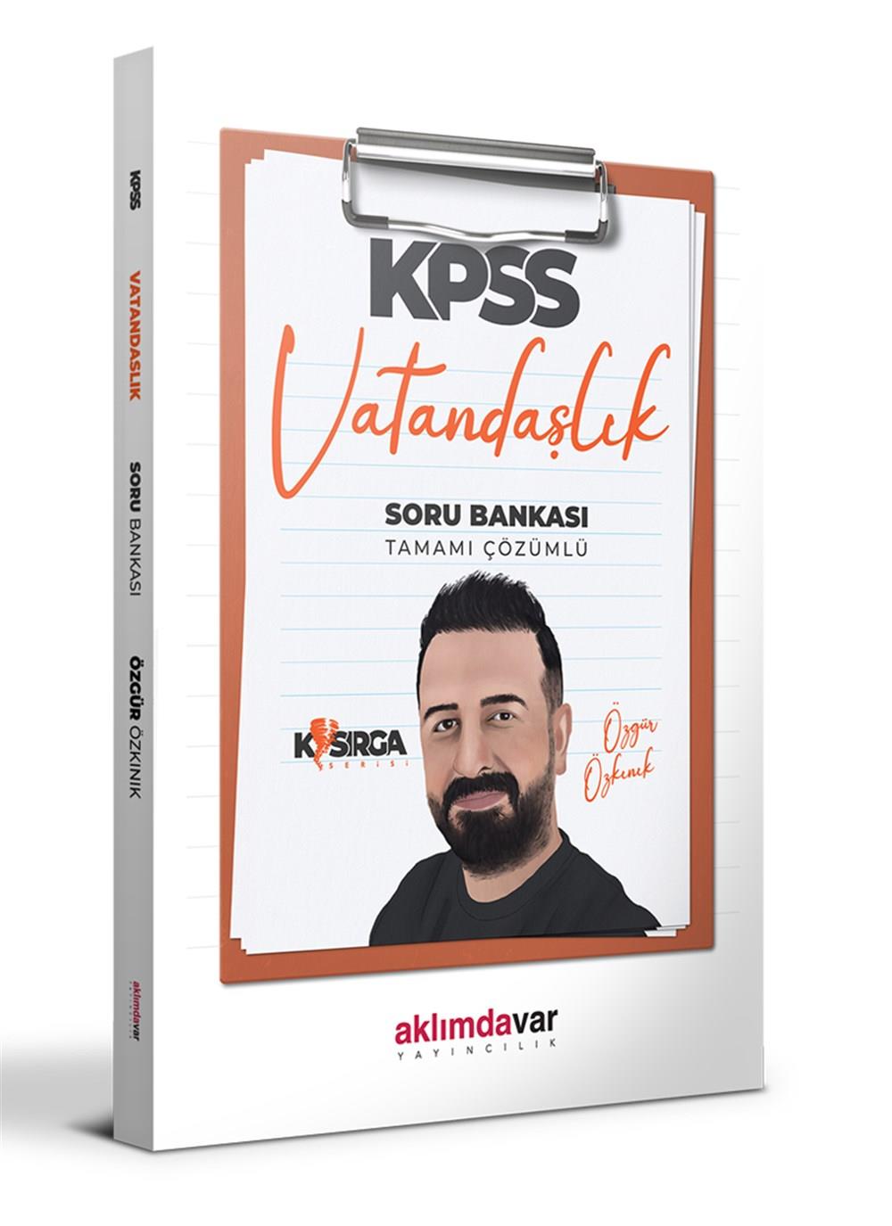 Aklımdavar Yayıncılık 2023 KPSS Kasırga Vatandaşlık Tamamı Çözümlü Soru Bankası