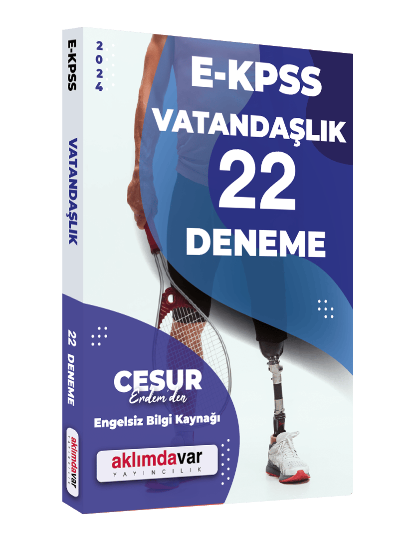 Aklımdavar Yayıncılık 2024 EKPSS Vatandaşlık Tamamı Çözümlü 22 Deneme