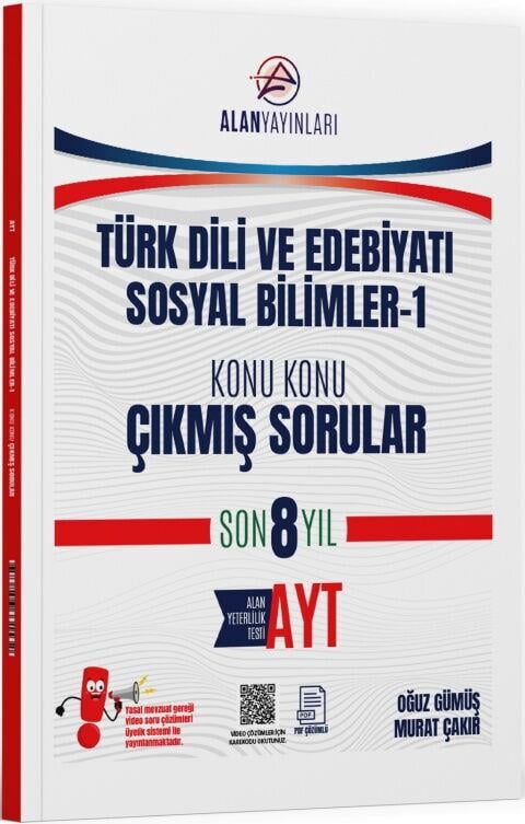 Alan Yayınları AYT Türk Dili ve Edebiyatı Sosyal Bilimler 1 Konu Konu Çıkmış Sorular Son 8 Yıl