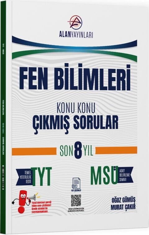 Alan Yayınları TYT MSÜ Fen Bilimleri Konu Konu Çıkmış Sorular Son 8 Yıl