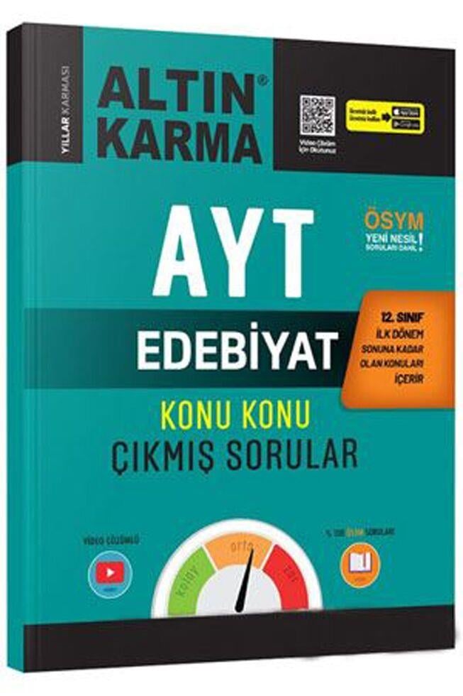 Altın Karma AYT 12. Sınıf 1. Dönem Edebiyat Konu Konu Çıkmış Sorular