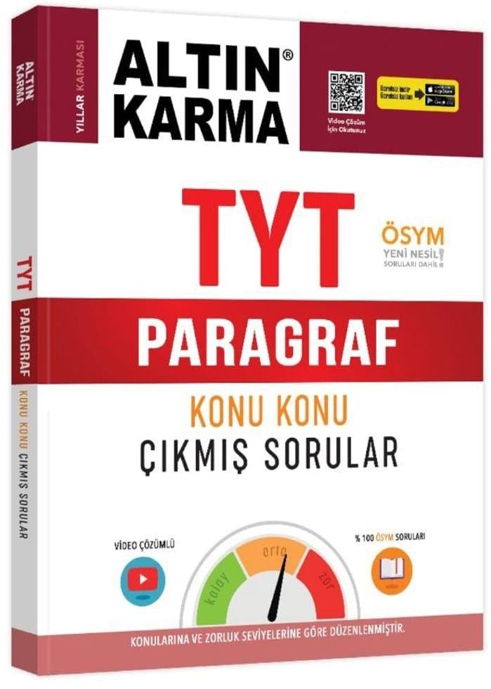 Altın Karma TYT Paragraf Konu Konu Çıkmış Sorular