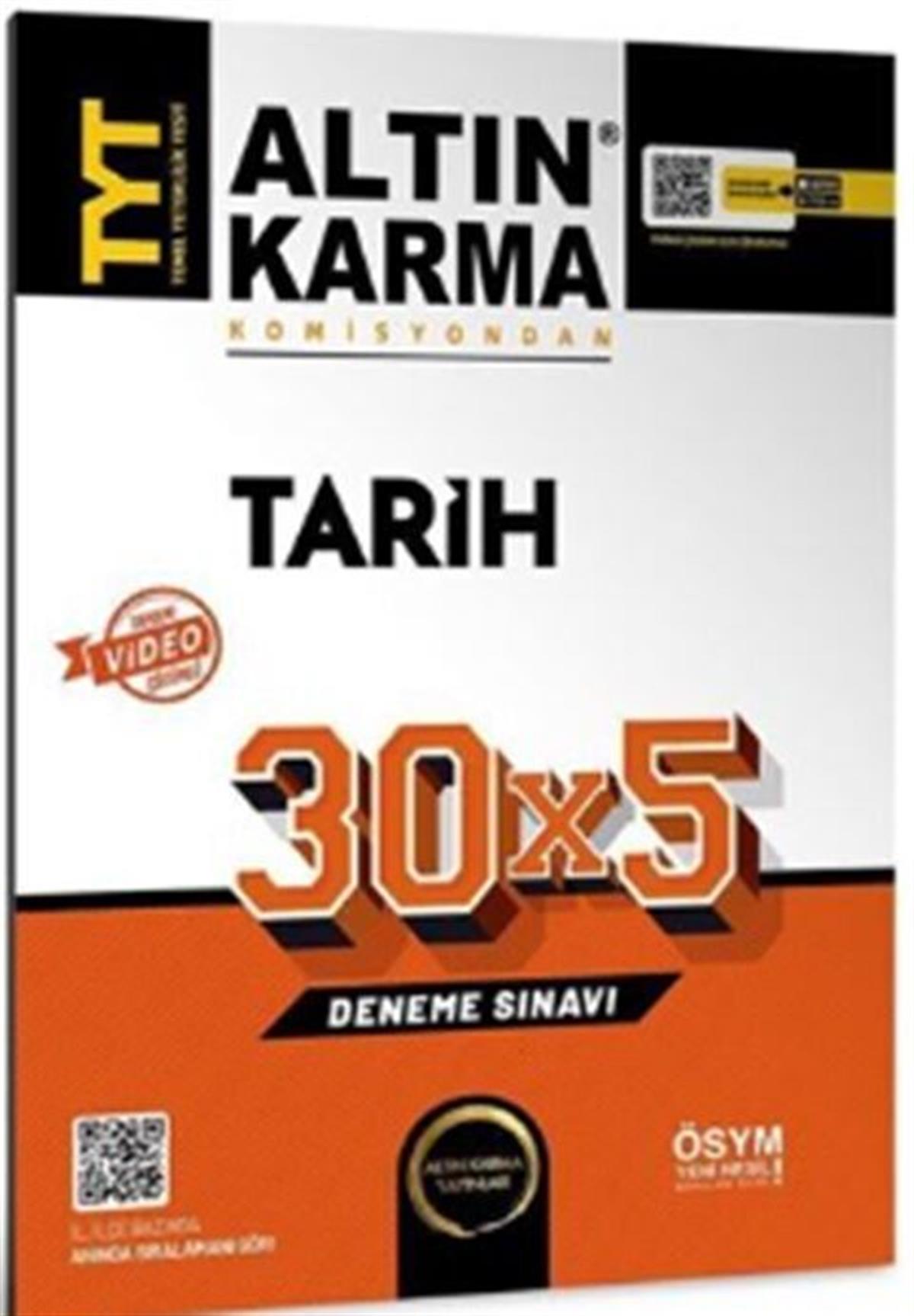 Altın Karma Yayınları TYT Tarih 30 x 5 Deneme