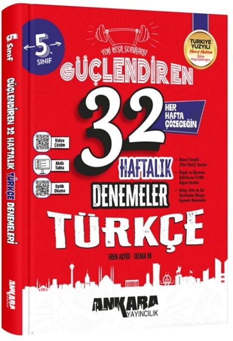 Ankara Yayıncılık 5. Sınıf Türkçe 32 Hafta Güçlendiren Denemeleri