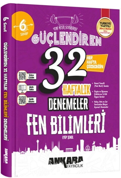 Ankara Yayıncılık 6. Sınıf Fen Bilimleri 32 Haftalık Güçlendiren Denemeleri