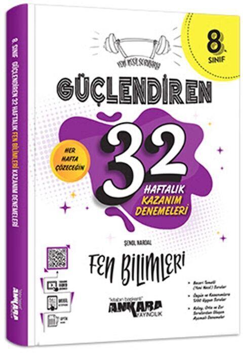 Ankara Yayıncılık 8. Sınıf Fen Bilimleri Güçlendiren 32 Haftalık Kazanım Denemeleri