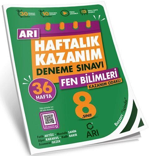 Arı Yayıncılık 8. Sınıf Fen Bilimleri Haftalık Kazanım Denemeleri