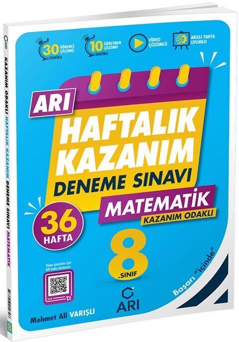 Arı Yayıncılık 8. Sınıf Matematik Haftalık Kazanım Denemeleri