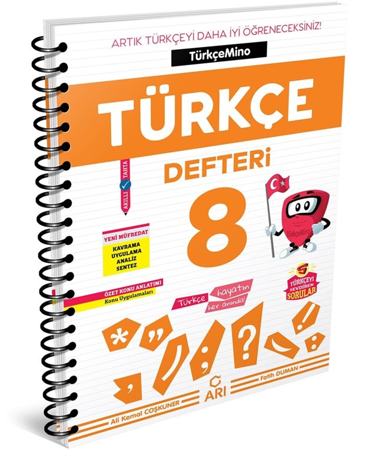 Arı Yayıncılık 8. Sınıf Türkçemino Akıllı Türkçe Defteri