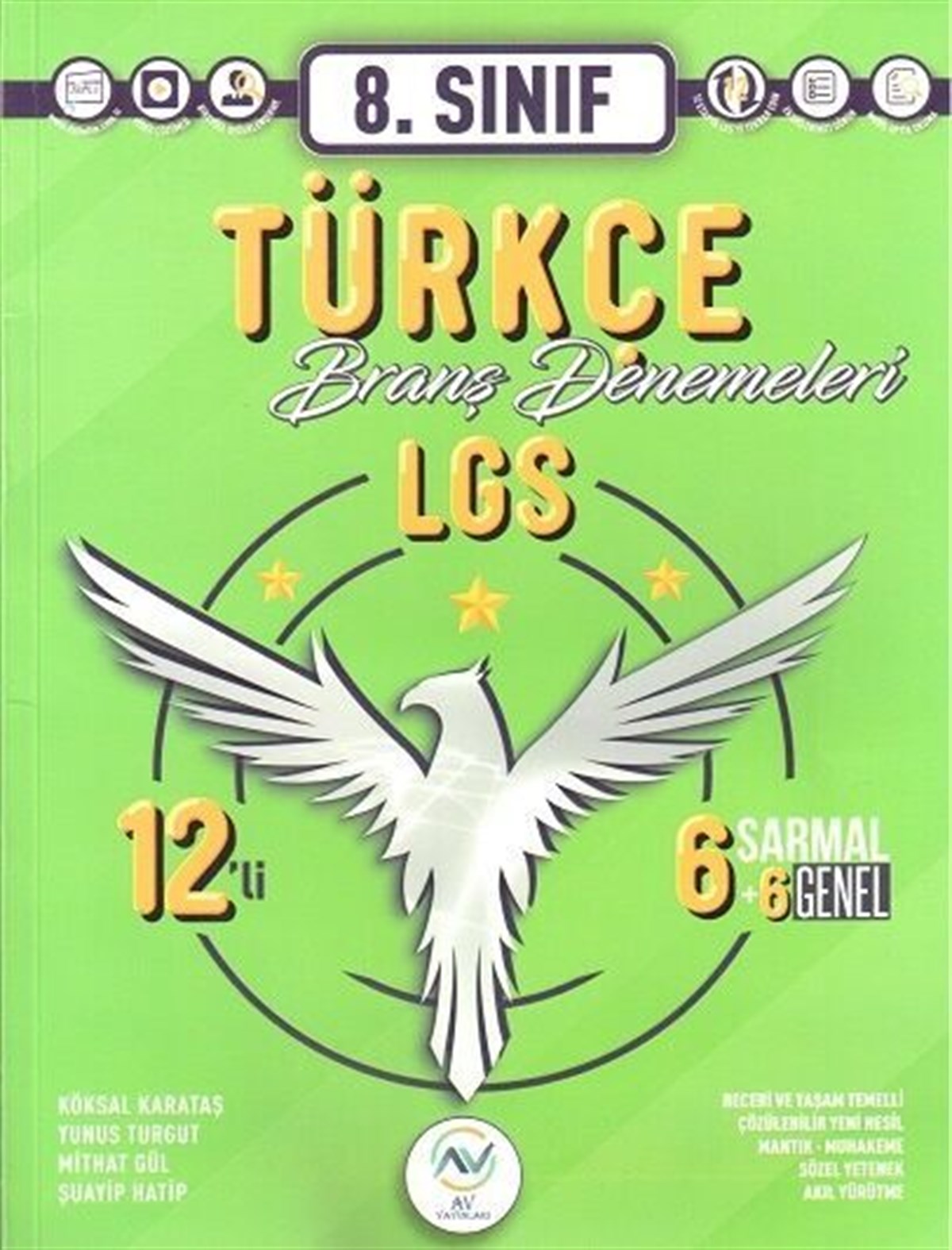 Av Akıllı Versiyon Yayınları 8. Sınıf LGS Türkçe 12 li Branş Deneme