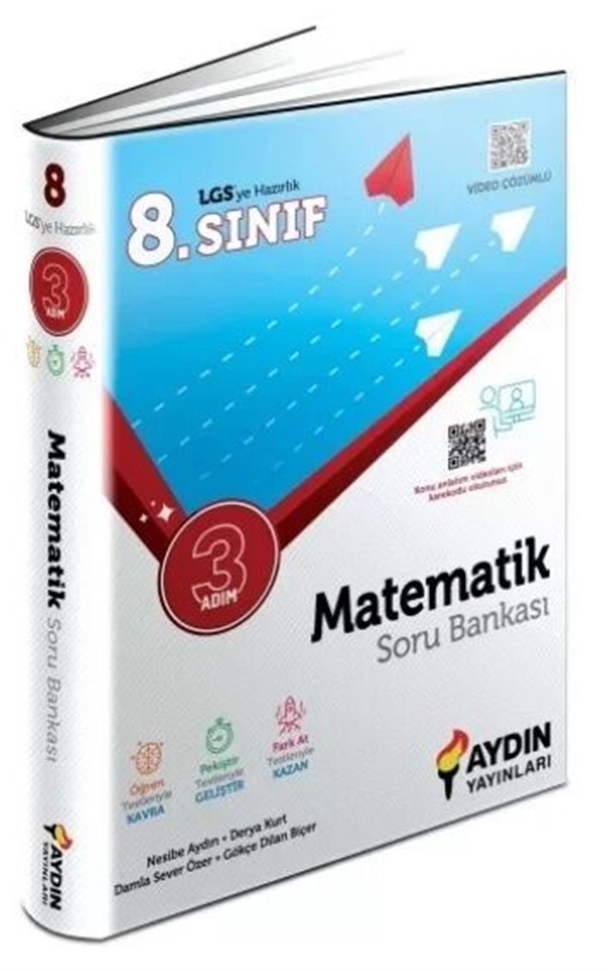 Aydın Yayınları 8. Sınıf Matematik Üç Adım Soru Bankası