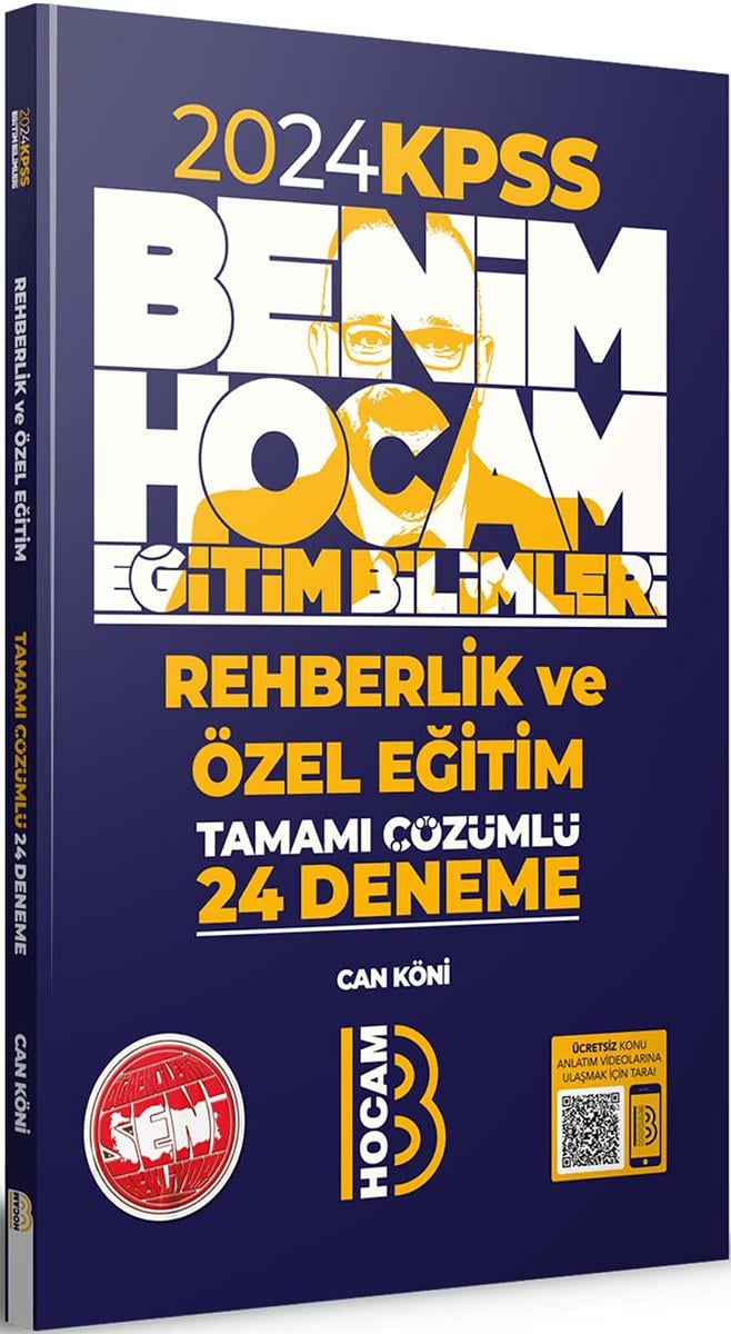 Benim Hocam 2024 Eğitim Bilimleri Rehberlik ve Özel Eğitim Tamamı Çözümlü 24 Deneme