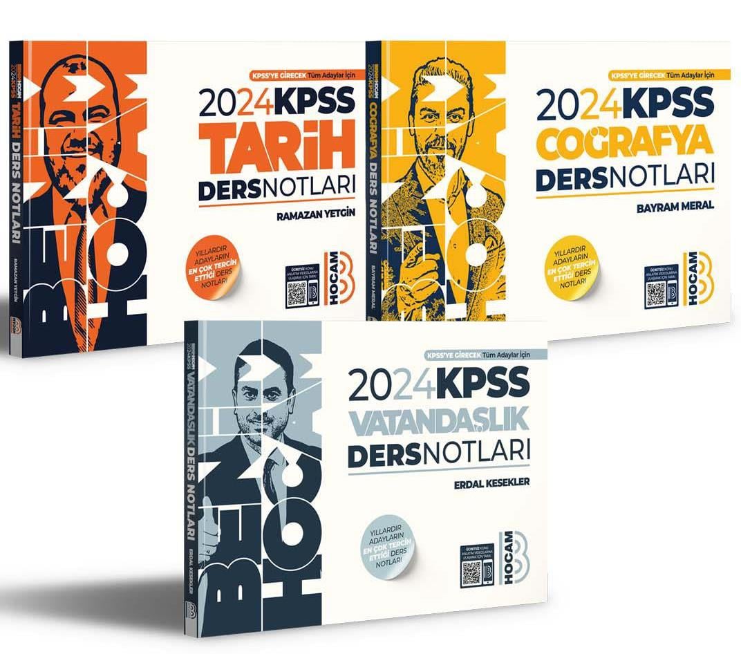 Benim Hocam 2024 KPSS Genel Kültür Ders Notları Seti