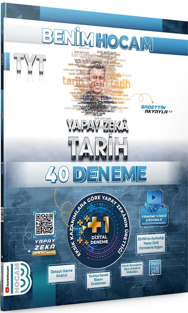 Benim Hocam 2024 TYT Yapay Zekâ Tarih 40 Deneme