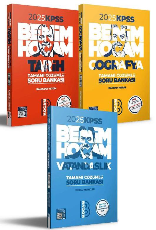 Benim Hocam 2025 KPSS Genel Kültür Tamamı Çözümlü Soru Bankası Seti