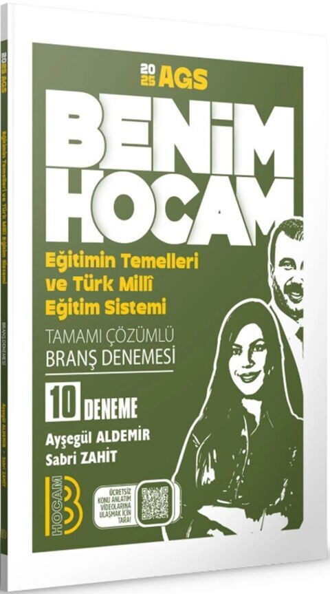 Benim Hocam 2025 MEB AGS Eğitimin Temelleri ve Türk Milli Eğitim Sistemi Tamamı Çözümlü 10 Branş Deneme