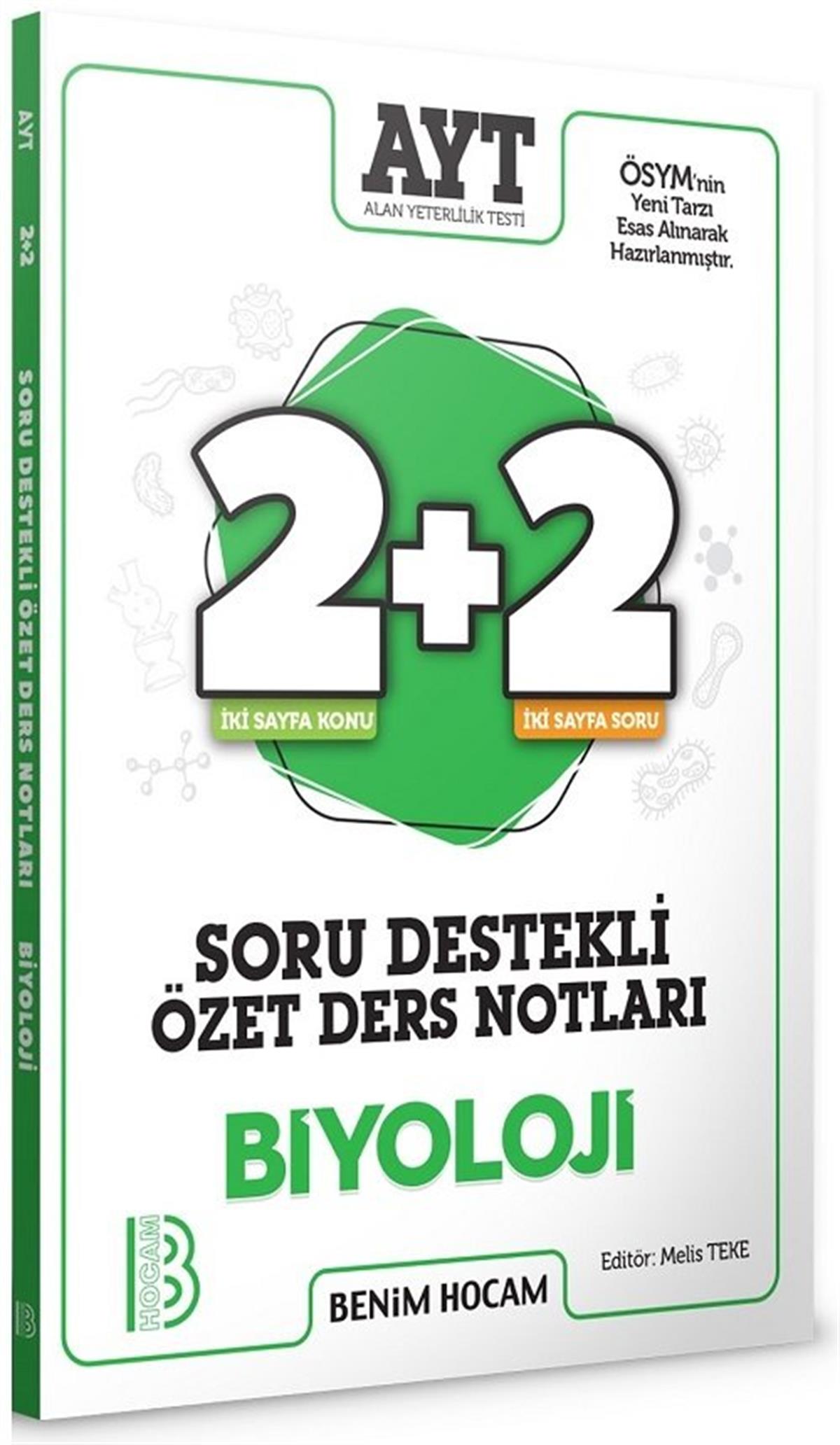 Benim Hocam AYT Biyoloji 2+2 Soru Destekli Özet Ders Notları